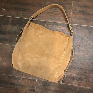 Allsaints suede hobo bag tan